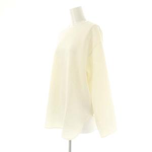 yori 22AW ダブルクロスTeeブラウス 長袖 F 白 ホワイト /AT OS