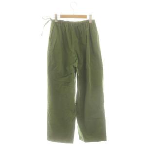 GALERIE VIE コットン ウエストギャザーワイドパンツ 32 カーキ /HK OS