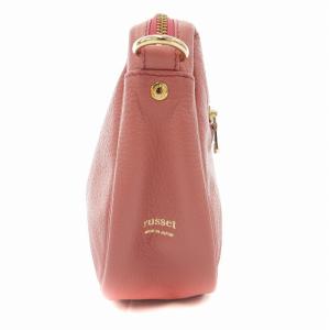 russet ショルダーバッグ レザー シボ革 ピンク /JS