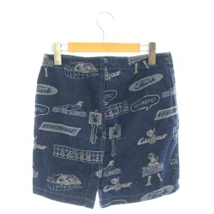 HYSTERIC GLAMOUR ヒスガール 総柄 デニム ミニスカート タイト S 紺 ネイビー