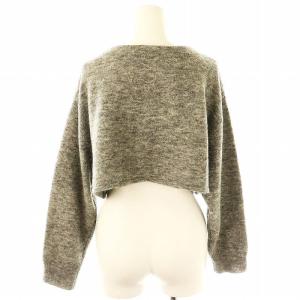 CELFORD 23AW 刺繍入りクロップドカーディガン ニット モヘヤ混 F グレー /ES OS