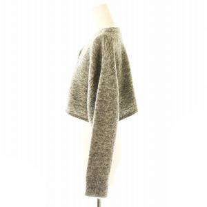 CELFORD 23AW 刺繍入りクロップドカーディガン ニット モヘヤ混 F グレー /ES OS