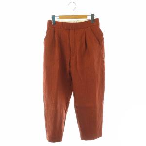 レーヨンウールツイル 1タック テーパードパンツ 34 テラコッタ /DF OS