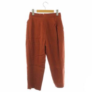 Drawer レーヨンウールツイル 1タック テーパードパンツ 34 テラコッタ /DF OS