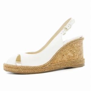 JIMMY CHOO AMELY スリングバッグサンダル ウェッジソール 36 チョークカラー /UO