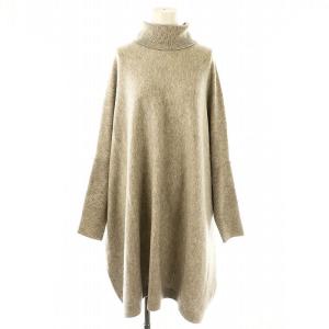 24AW ビッグニットタートル セーター チュニック 長袖 F グレー /DF OS