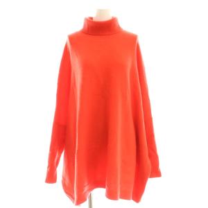 24AW ビッグニットタートルネック セーター ウール F 赤 /MI OS