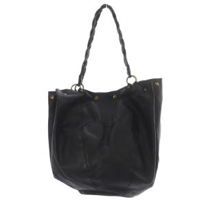 チューリップバッグ トートバッグ レザー ブラック /YO13