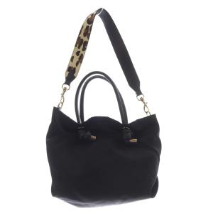 VIOLA d'ORO ノットハンドルナイロントートS 2wayバッグ ショルダーバッグ ハンドバッグ 黒 ブラック /SR3