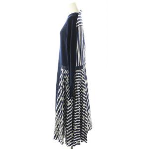 sacai ニットドッキングワンピース 2 ネイビー ホワイト
