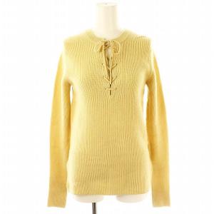 14,5μ WOOL RIB KNIT LACE-UP P/O ニット セーター レースアップ 長袖 1