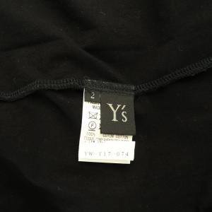 Y's YOHJI YAMAMOTO 素材切替 ジップデザイン カットソー 七分袖 2 ブラック /MY OS