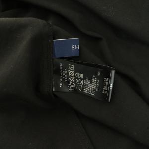 SHIPS 手洗い可能 バック ラッフル スキッパー ブラウス 長袖 ボリュームスリーブ ブラック /MY OS