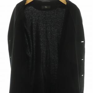 Y's コットン ジャケット テーラード オーバーサイズ 2 ブラック /DF OS