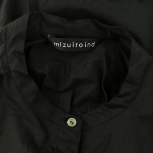 mizuiro ind mizuiroind ドルマンシャツワンピース ロング 五分袖 ブラック /MY OS