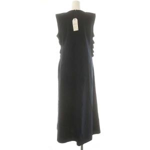 SHIPS エニィ any 25SS 洗濯機可能 コードレーンストライプフリルVネックワンピース ロング ノースリーブ