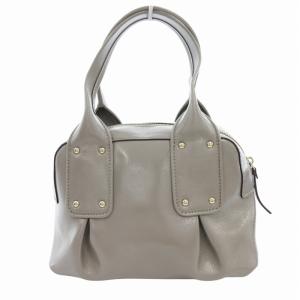 kate spade new york ハンドバッグ ロゴ パッチ エナメルレザー グレー /HO AA