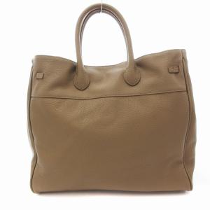 ROPE 2WAY ハンドバッグ ショルダー レザー シボ革 ベージュ /JS