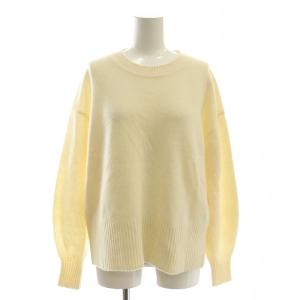 22AW カシミヤブレンド ワイドスリーブクルーネックニット セーター 長袖 38 アイボリー /ES