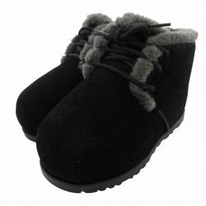 Pumped Lace Up ムートンブーツ ショート ボア 22cm 黒 ブラック 1158261 /JS