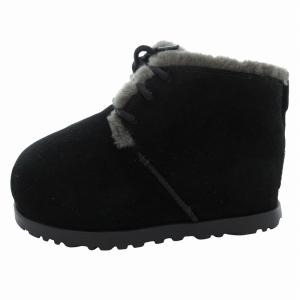 UGG Pumped Lace Up ムートンブーツ ショート ボア 22cm 黒 ブラック 1158261 /JS