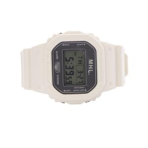 CASIO G-SHOCK マーガレットハウエル MHL デジタル腕時計 ロゴ 白 ホワイト /SR1