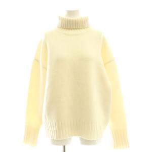 23AW ラムカシミヤ タートルネックプルオーバー ニット セーター 長袖 S アイボリー /AT OS