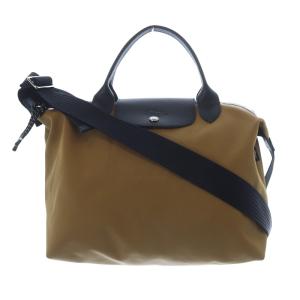 LONGCHAMP 2way ショルダーバッグ レザー グリーン y2k ロンシャン ショルダーバッグ ボックストロット クロスボディ