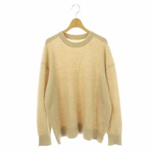 24AW Light Fur Big プルオーバー ニット セーター 長袖 ベージュ /DF OS SH