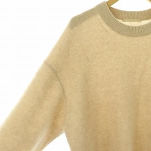 Plage 24AW Light Fur Big プルオーバー ニット セーター 長袖 ベージュ /DF OS SH
