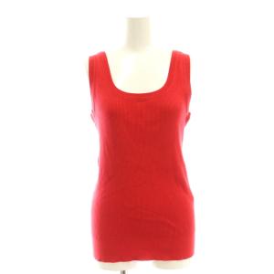 クリアRIB ニット カットソー ノースリーブ 赤 レッド /AT OS SH