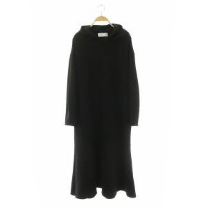 トウキョウ TOKYO ダンボールスウェットフーディーワンピース ロング ブラック /DF OS SH