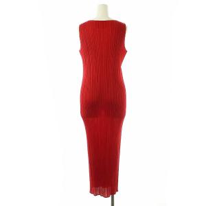 PLEATS PLEASE ISSEY MIYAKE イッセイミヤケ 24SS PP41JH505 プリーツノースリーブワンピース 2 赤