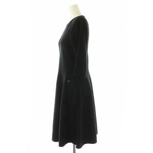FOXEY Seamless Flare ワンピース 38 ブラック 34845