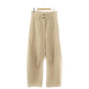 24AW メルトンハイウエストカービィーパンツ ワイドパンツ 36 ベージュ /DF OS