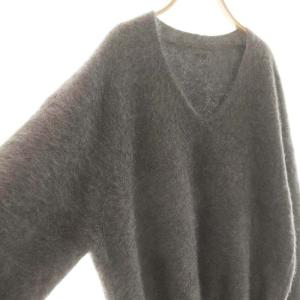 Loungedress GALLARDAGALANTE 23AW FURカシミヤVニット セーター 長袖 F グレー /DF OS