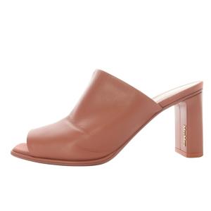 【MaxMara】ベージュ レザー サンダル ヒール MaxMara】ベージュ レザー サンダル ヒール