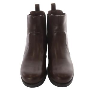 あしながおじさん サイドゴアブーツ レザー ショート 23.5cm 茶色 ブラウン /SR37
