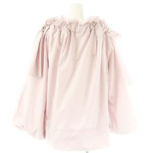 CELFORD 23SS ショルダーリボンギャザーブラウス 長袖 F ラベンダー /DF OS