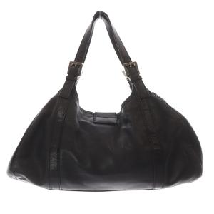 FENDI レザー ハンドバッグ ブラック 8BR463