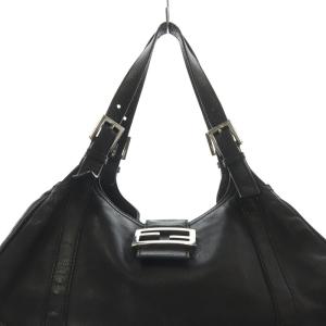 FENDI レザー ハンドバッグ ブラック 8BR463