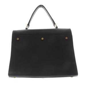 SAINT LAURENT PARIS ミューズトゥ ハンドバッグ レザー ブラック 313456