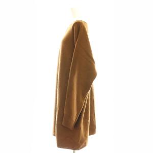 Spick&Span 23AW 縮絨 ワンピース ニット ウール 茶 /MI OS