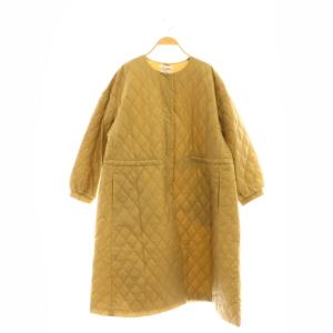 23AW バルーン袖キルトコート ノーカラー 中綿 F ベージュ /MI OS