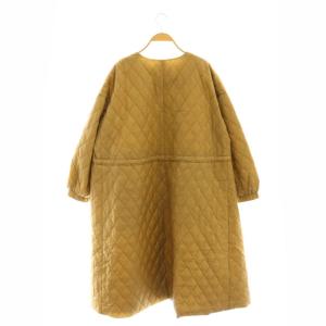 BEARDSLEY 23AW バルーン袖キルトコート ノーカラー 中綿 F ベージュ /MI OS