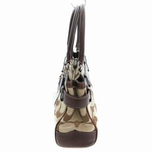 COACH ハンドバッグ シグネチャー レオパード柄 茶 ブラウン ベージュ /AE