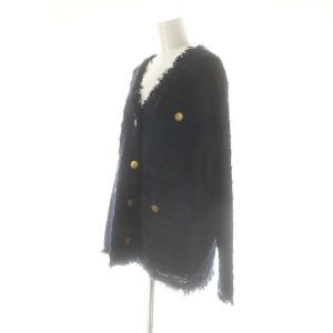 JOURNAL STANDARD L'ESSAGE TWEEDニットカーディガン 長袖 ネイビー /HK OS
