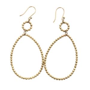 COCOSHNIK ミラーボールピアス K10 ゴールド /YO13