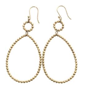 COCOSHNIK ミラーボールピアス K10 ゴールド /YO13