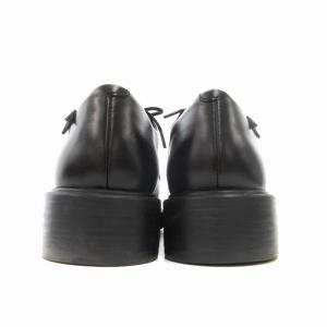 CAMPER TWINS レースアップシューズ フラワーモチーフ レザー 39 25 黒 ブラック /AE